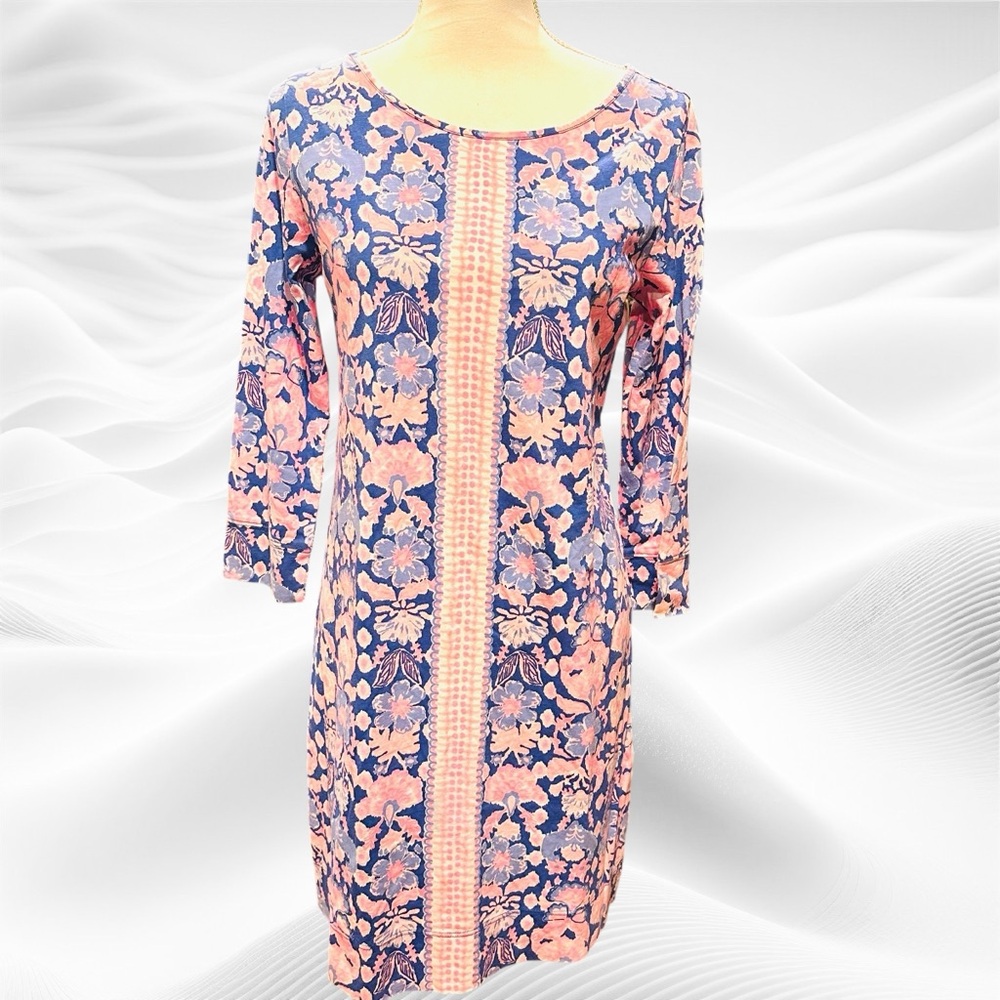 Lily Pulitzer Marlowe Dress‎ Iris Blue Werk It Engineered Medium Pima cotton
